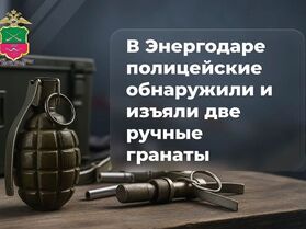 В Энергодаре изъяты две ручные гранаты в ходе спецоперации «Наёмник»